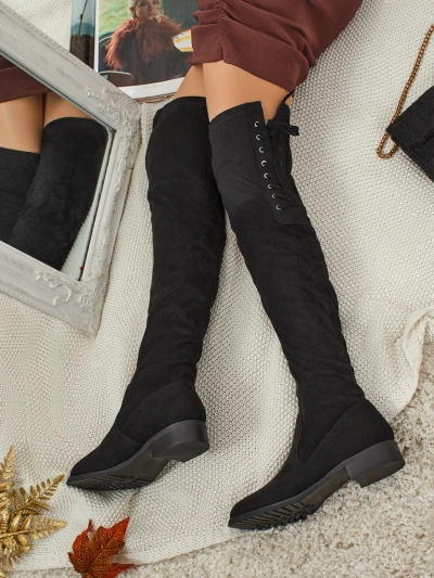 Bottes pour femmes au-dessus du genou en éco-daim Denvoria