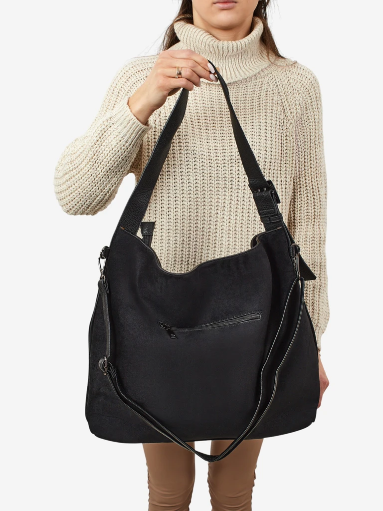 Sac à main shopper pour femmes en éco-daim Donenn