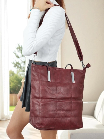 Sac à main shopper pour femmes en cuir écologique Tessira