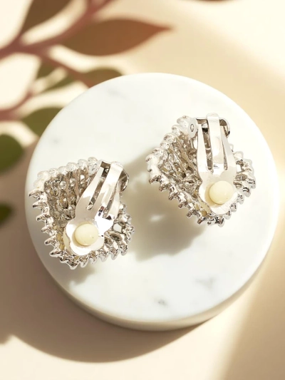 Royalfashion Boucles d'oreilles à clip pour femme avec zircon cubique