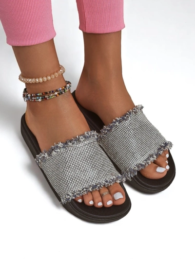 Royalfashion Sandales plates pour femmes SparkleWalk