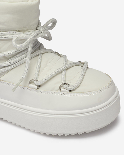 OUTLET Bottes de neige blanches pour enfants Asifa - Chaussures