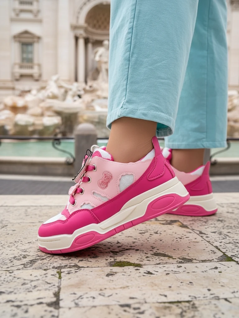 Royalfashion Baskets de sport pour femmes sur semelles épaisses Velocity