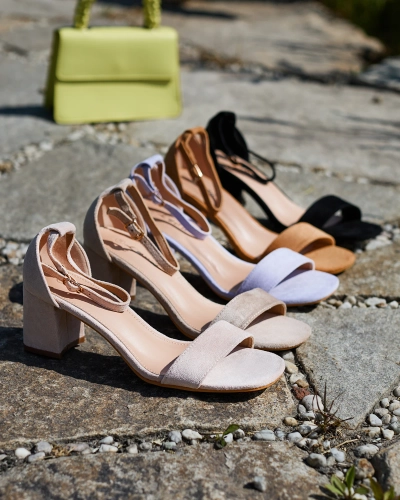 Royalfashion Beige Sandales à talon Kulcad pour femme