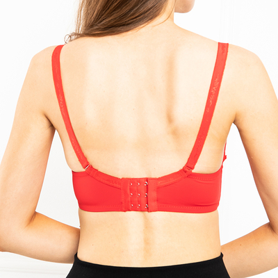 Soutien-gorge rouge rembourré avec dentelle - Sous-vêtements