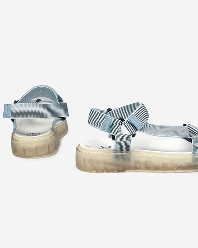 Sandales velcro Cinore bleues pour femmes - Footwear