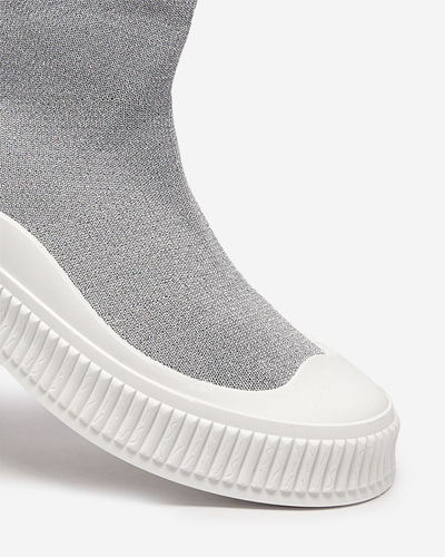 OUTLET Chaussures de sport femme argentées par Bejoko - Footwear