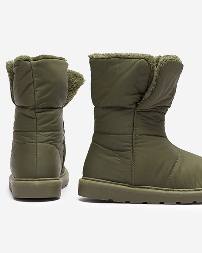 Vert foncé bottes pour femmes a'la bottes de neige Kalioli Footwear