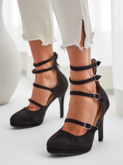 Royalfashion Talons Aiguille pour Femmes avec Sangles Celose