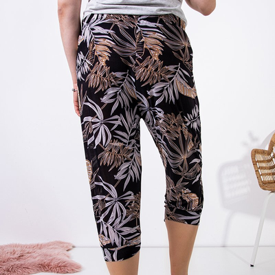 Short femme noir à imprimé floral PLUS TAILLE - Vêtements