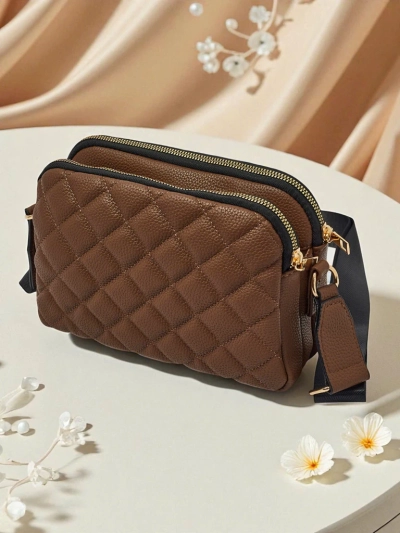 Petit sac à main matelassé en cuir écologique souple Copper Veil