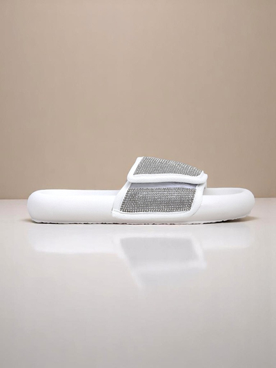 Royalfashion Claquettes plates pour femmes Sparkle Step