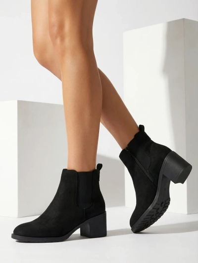 Bottines Femme Aurora Noires en Cuir Élégantes pour l'Automne