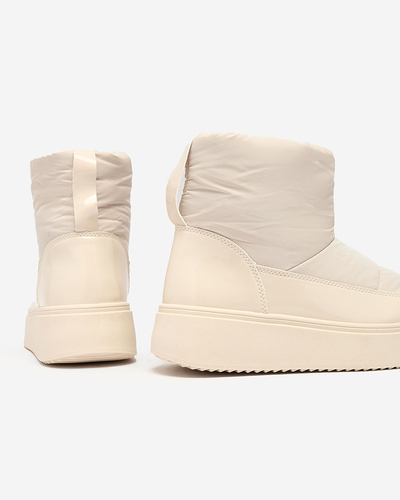 Royalfashion Beige Maderta bottes de neige à enfiler pour femme