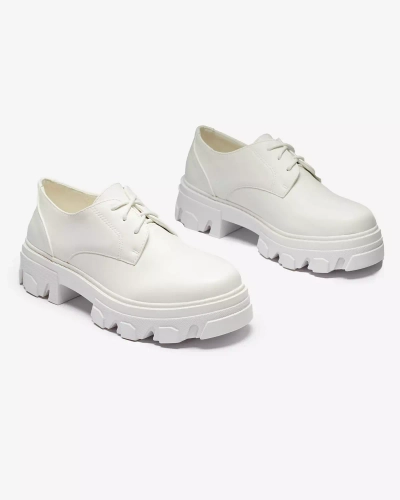 Demi-bottes blanches pour femme Delgor- Footwear
