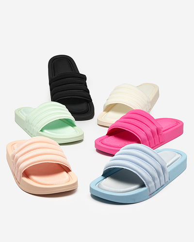 OUTLET Tongs femme rayures fuchsia Lenira - Footwear