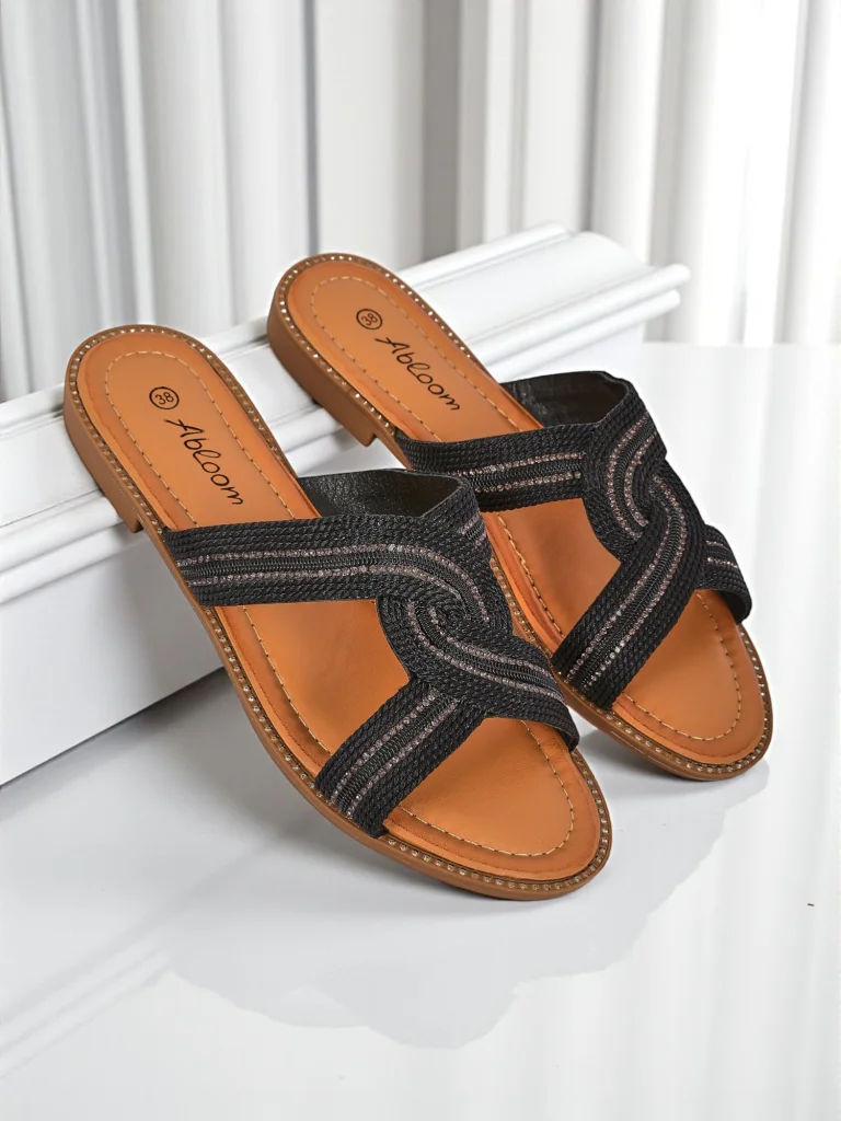 Royalfashion Mules tressées pour femmes Woven Breeze