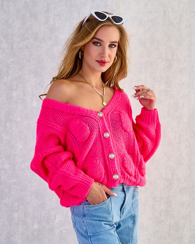 Royalfashion Pull tricoté pour femme avec boutons