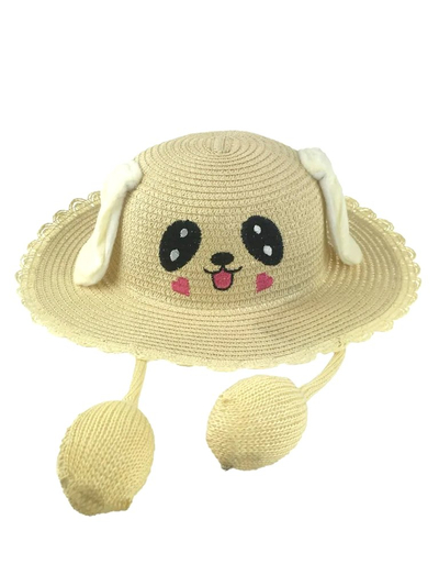 Royalfashion Chapeau de paille pour enfants Chapeau Pattes de Chiot