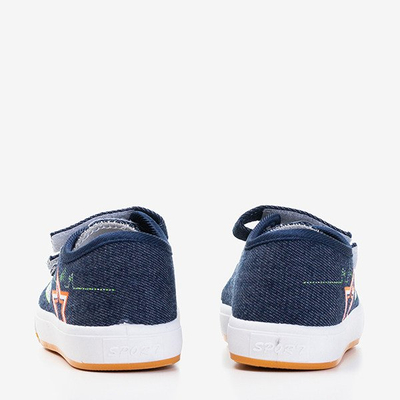 Baskets garçon bleu marine avec décorations Fielemi - Chaussures