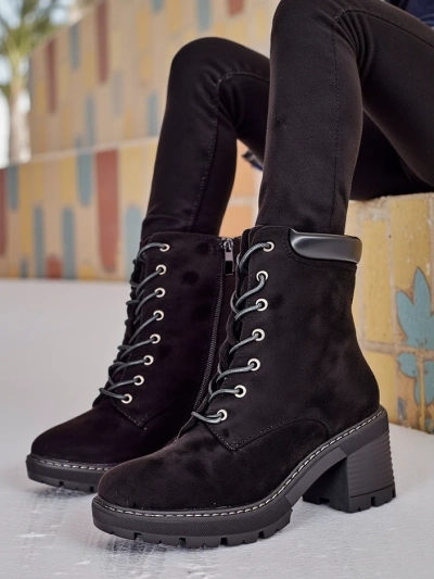 Royalfashion Bottes à lacets pour femmes Esio