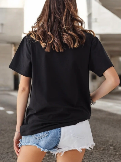 Royalfashion T-shirt en coton pour femmes Savourez le moment avec Refresh