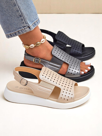 Royalfashion Sandales pour femmes à semelle épaisse BreezyStep