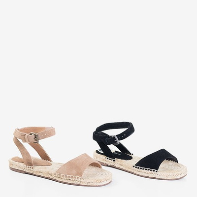 Sandales en suède écologique pour femmes noires Primavera - Footwear