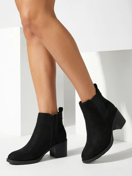 Bottines Femme Aurora Noires en Cuir Élégantes pour l'Automne