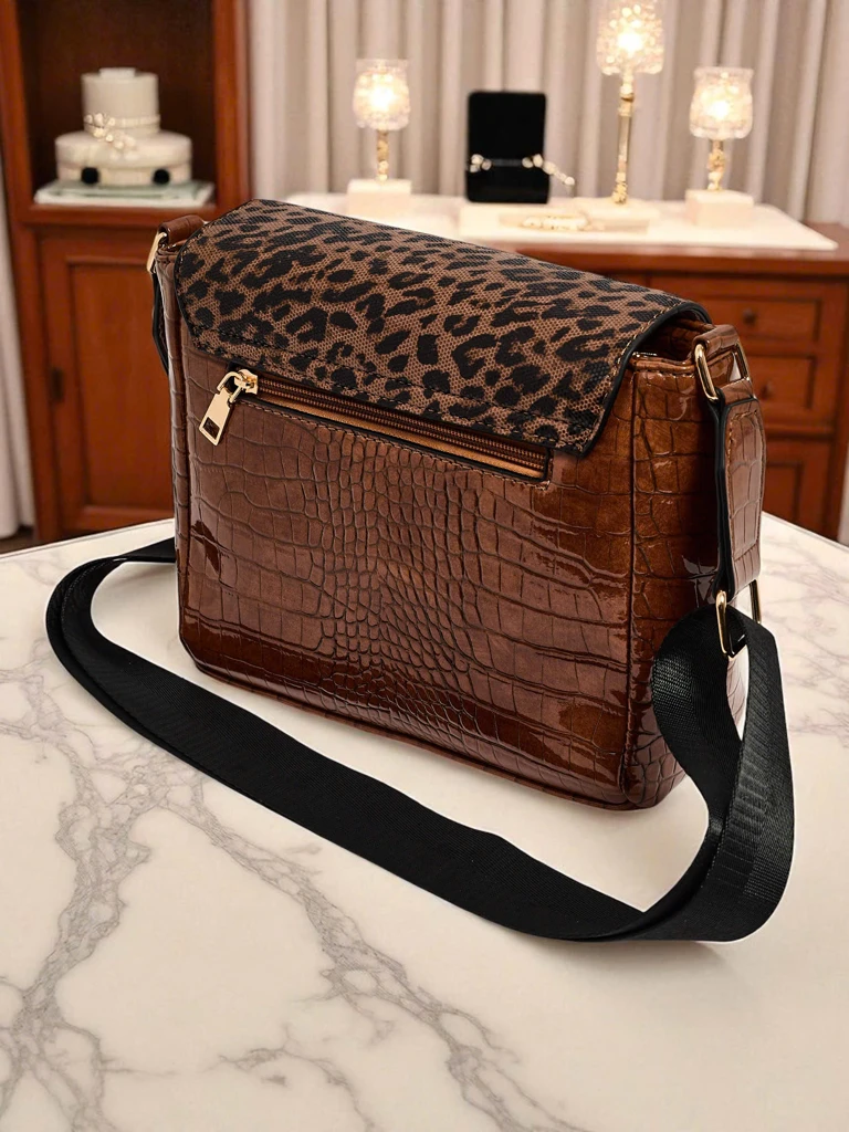 Petit sac à main verni pour femme en cuir écologique Sable Arc