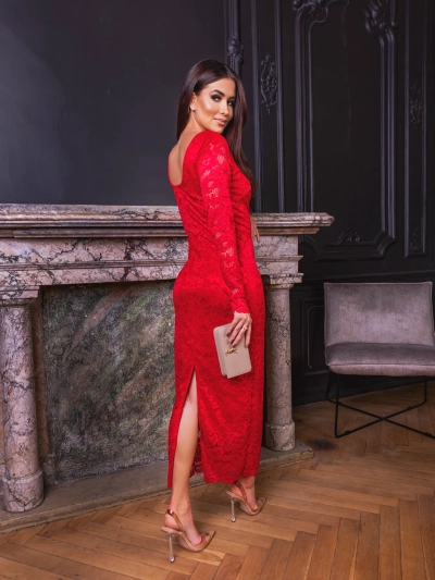 Robe midi en dentelle Royalfashion pour femmes