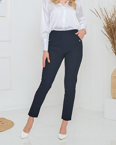 Treggings pour femmes bleu marine TAILLE PLUS- Vêtements