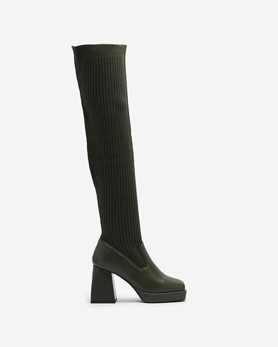 Bottes montantes vert foncé pour femmes Sarioga - Footwear