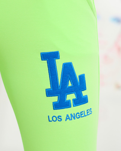 Pantalon de jogging femme vert fluo avec patch coloré - Vêtements