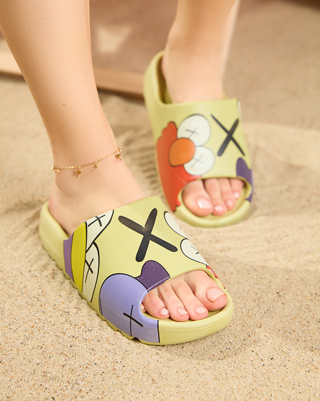 OUTLET Chaussons femme verts par Elmino - Chaussures