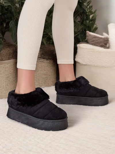 Royalfashion Bottines courtes pour femmes style bottes de neige a'la Eliozi