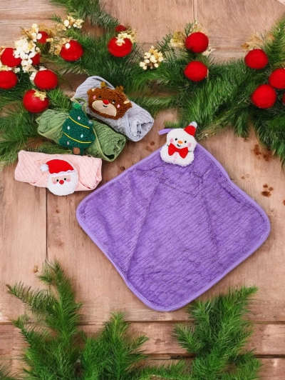 Ensemble de serviettes de Noël Royalfashion Joyeux Noël