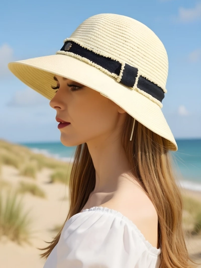 Royalfashion Chapeau de paille pour femme Sunny Meadow