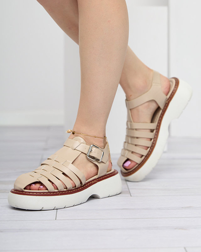 Sandale femme beige sur semelle massive Leteris - Footwear