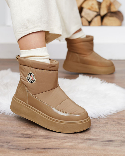 Royalfashion Bottes de neige à enfiler pour femme de couleur marron Ademra