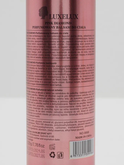 Luxelux Baume Corporel Parfumé Diamant Rose 220 g