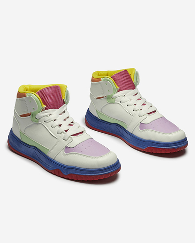 Baskets de sport pour femmes de couleur blanc-menthe Aopp- Footwear