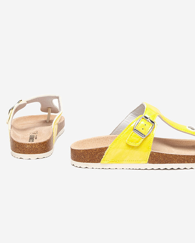 OUTLET Tongs femme jaunes Elotsi - Footwear