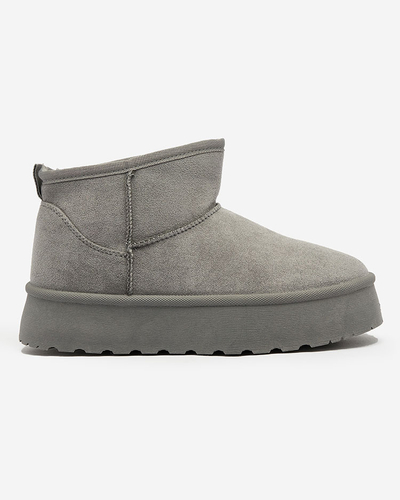 Royalfashion Gris Bottes de neige à plateforme pour femmes Ersinella