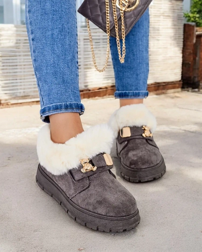 Royalfashion Bottes courtes pour femmes a'la bottes de neige Dobis