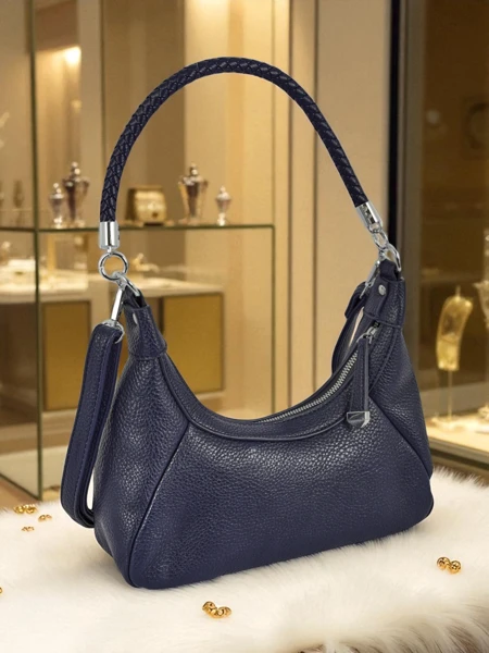 Royalfashion Petit sac à main pour femme en cuir écologique avec sangle décorative Lacquea