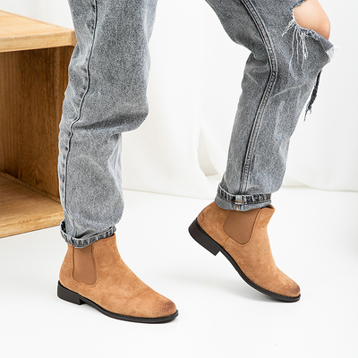 Bottines Chelsea marron clair avec insert élastique Roati- Footwear