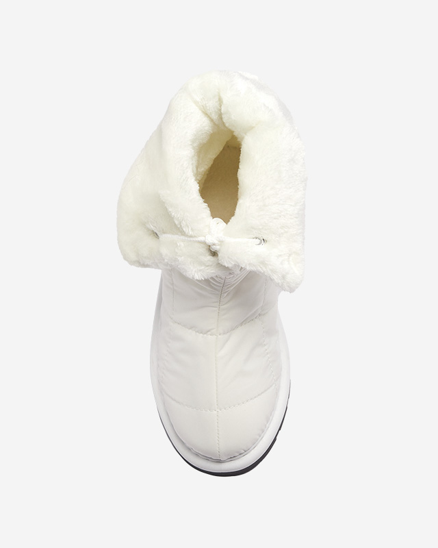 White women's shoes a'la snow boots Amirfu- Footwear