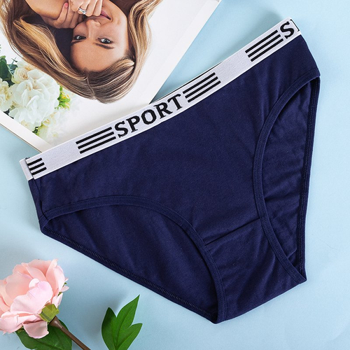 Culotte en coton femme bleu marine - Vêtements