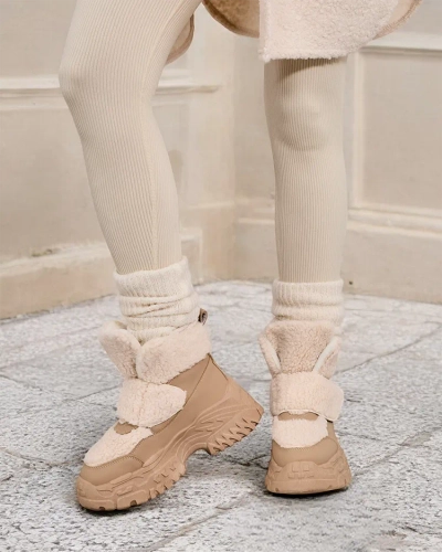 Royalfashion Bottes de neige pour femme avec peau de mouton Segulla